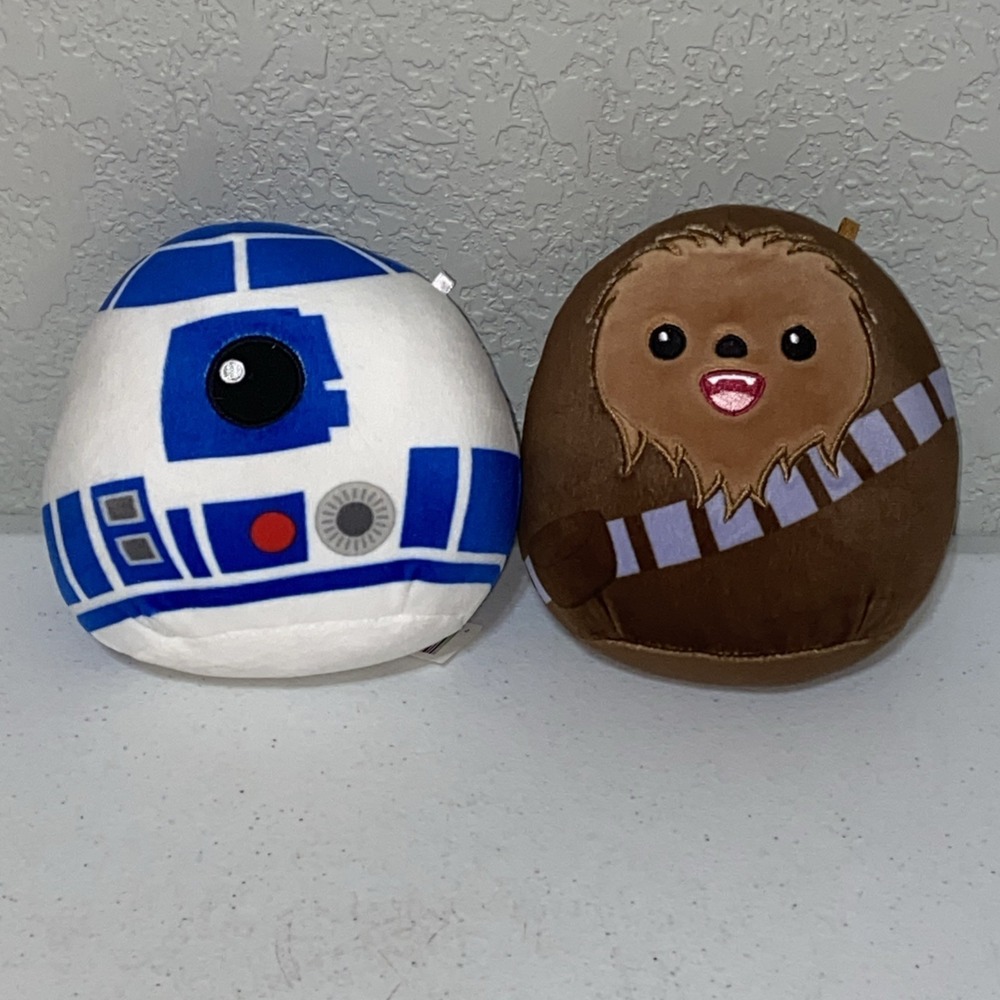 Star Wars Mini Squishamallows Plush Lot Of 2 Chewbacca R2-D2 Empire Strikes Back